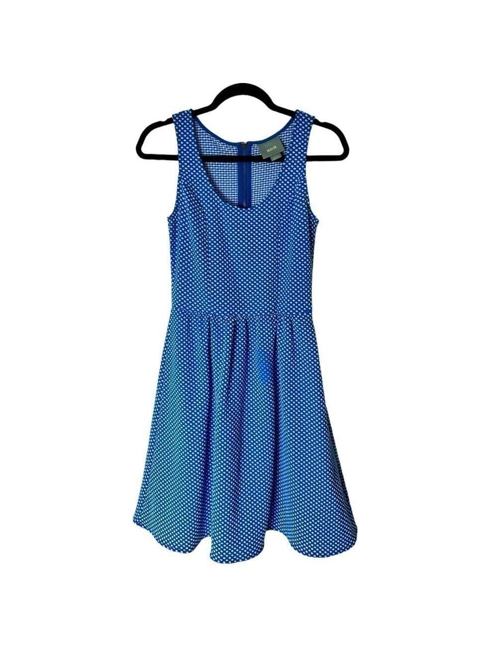 Anthropologie Maeve Caldera Polka Dot Midi Dress X-Small Stretch Rockabilly